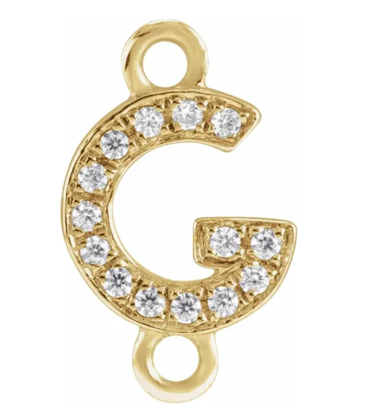 NEW! Solid 14k Gold + Diamond Letters - Image 7