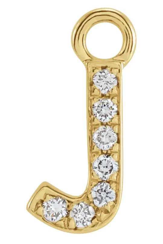 NEW! Solid 14k Gold + Diamond Letters Dangles - Image 10