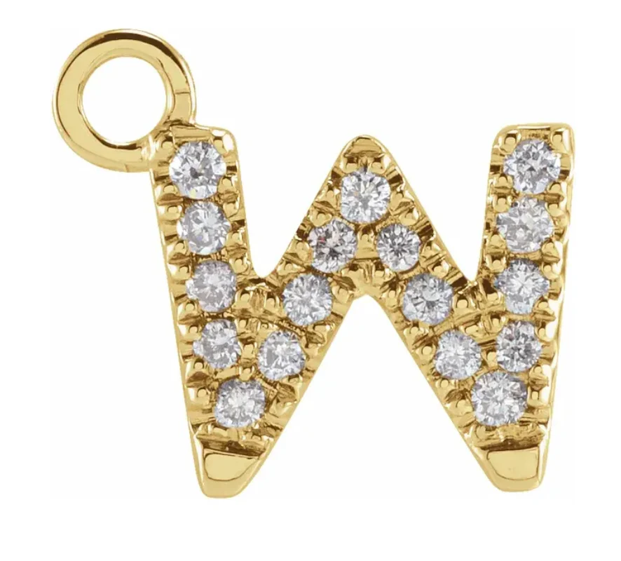 NEW! Solid 14k Gold + Diamond Letters Dangles - Image 23