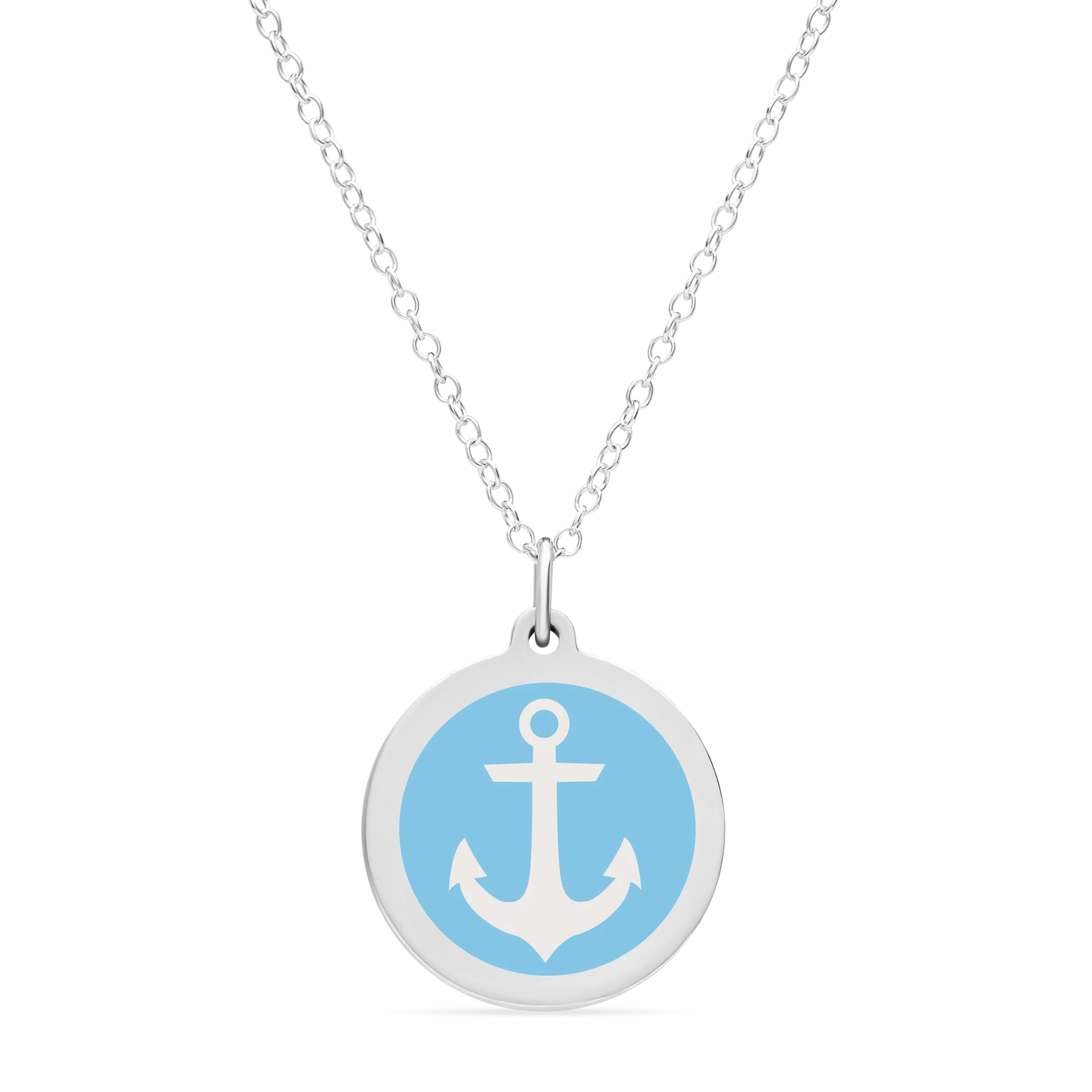 ORIGINAL ANCHOR CHARM in sterling silver with rhodium plate - Image 3