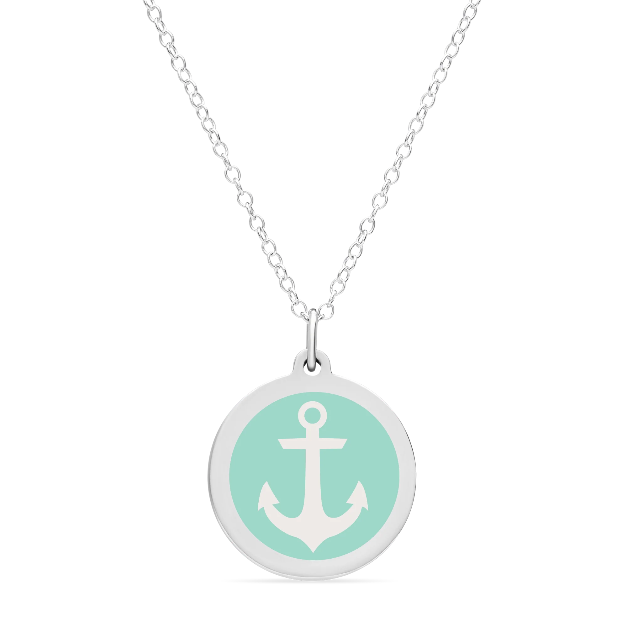ORIGINAL ANCHOR CHARM in sterling silver with rhodium plate - Image 4