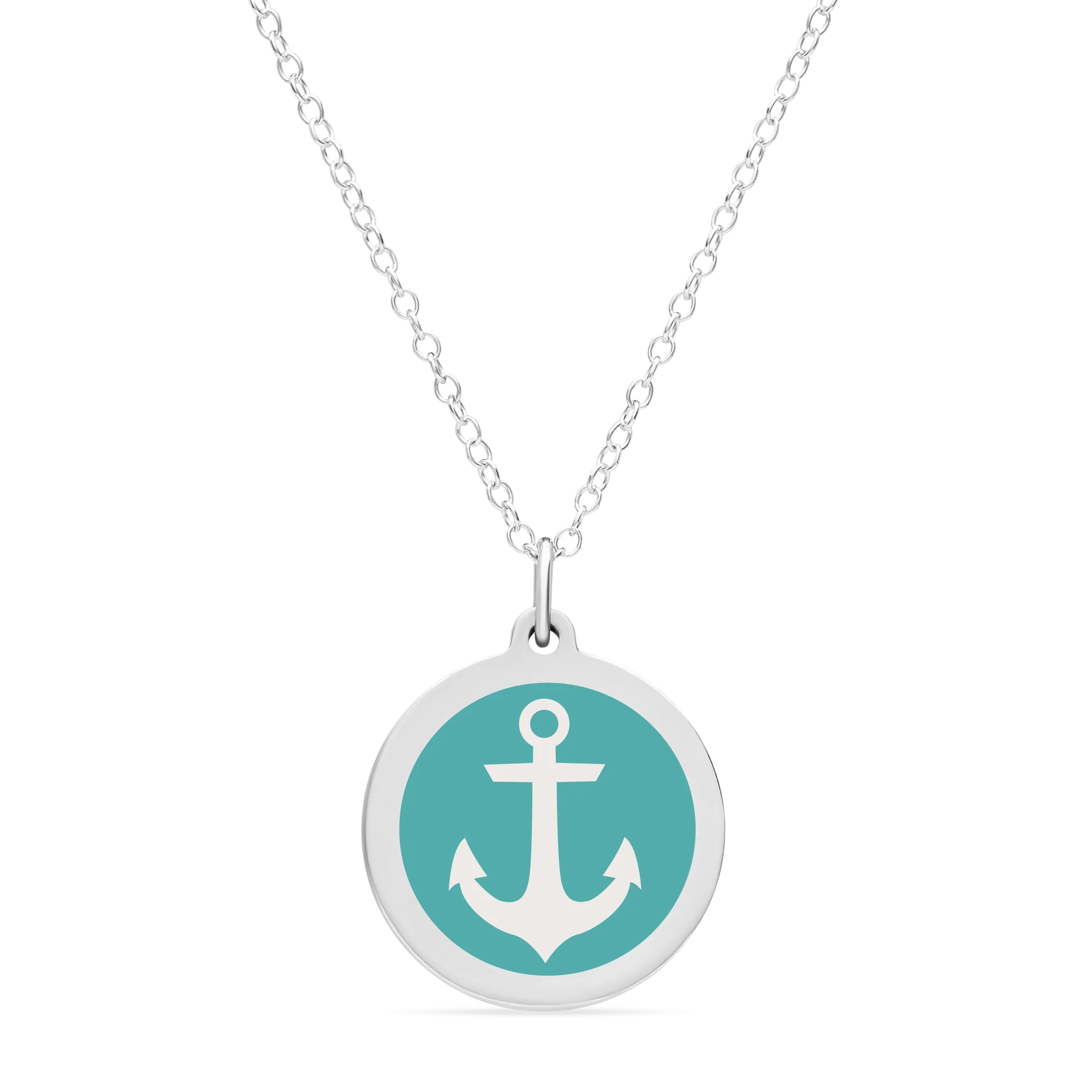 ORIGINAL ANCHOR CHARM in sterling silver with rhodium plate - Image 5