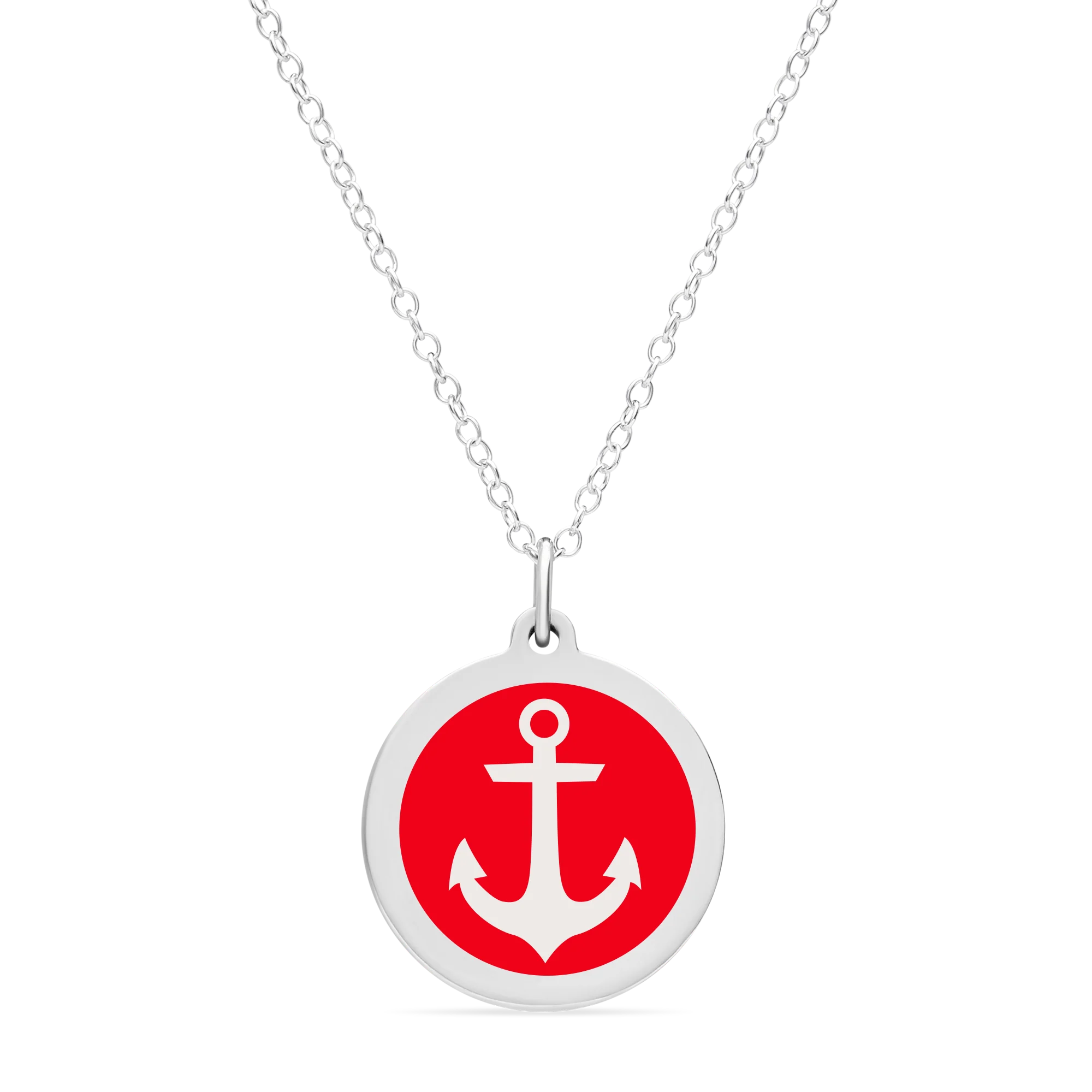 ORIGINAL ANCHOR CHARM in sterling silver with rhodium plate - Image 6