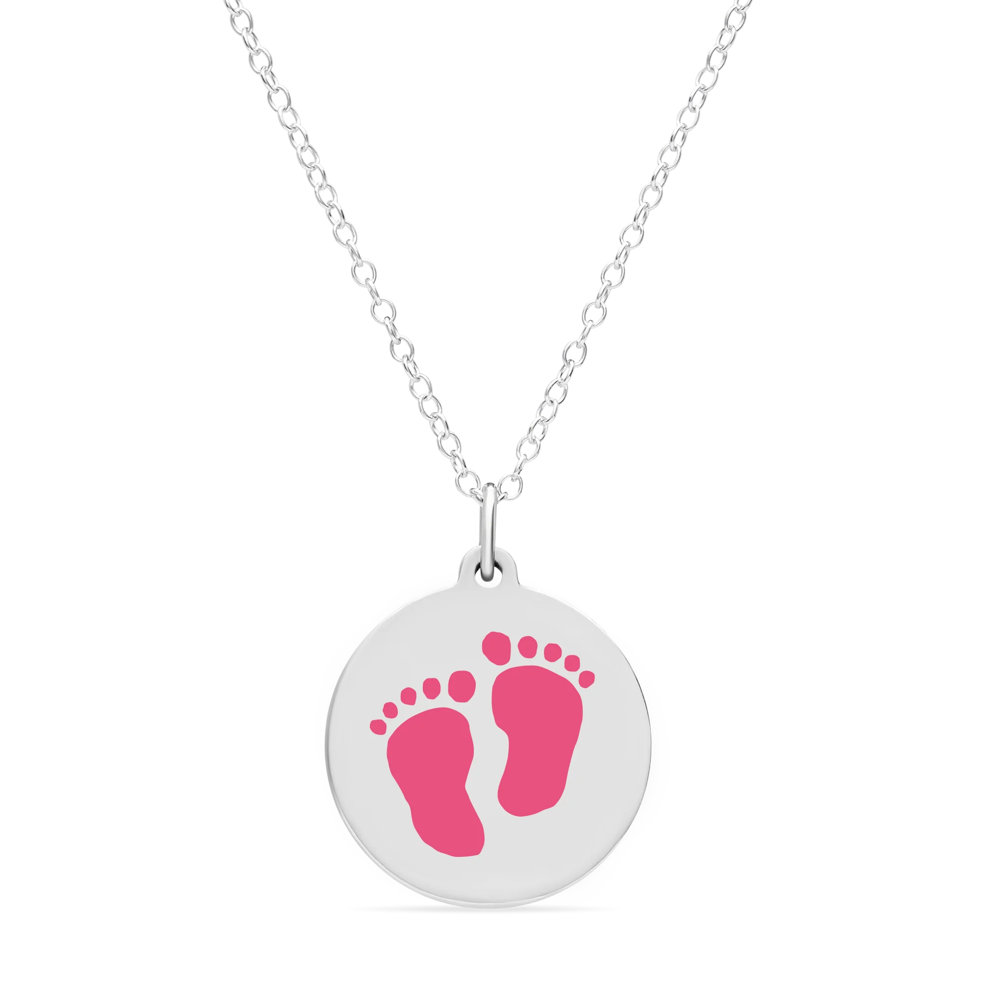 ORIGINAL BABYFEET CHARM in sterling silver with rhodium plate - Image 3