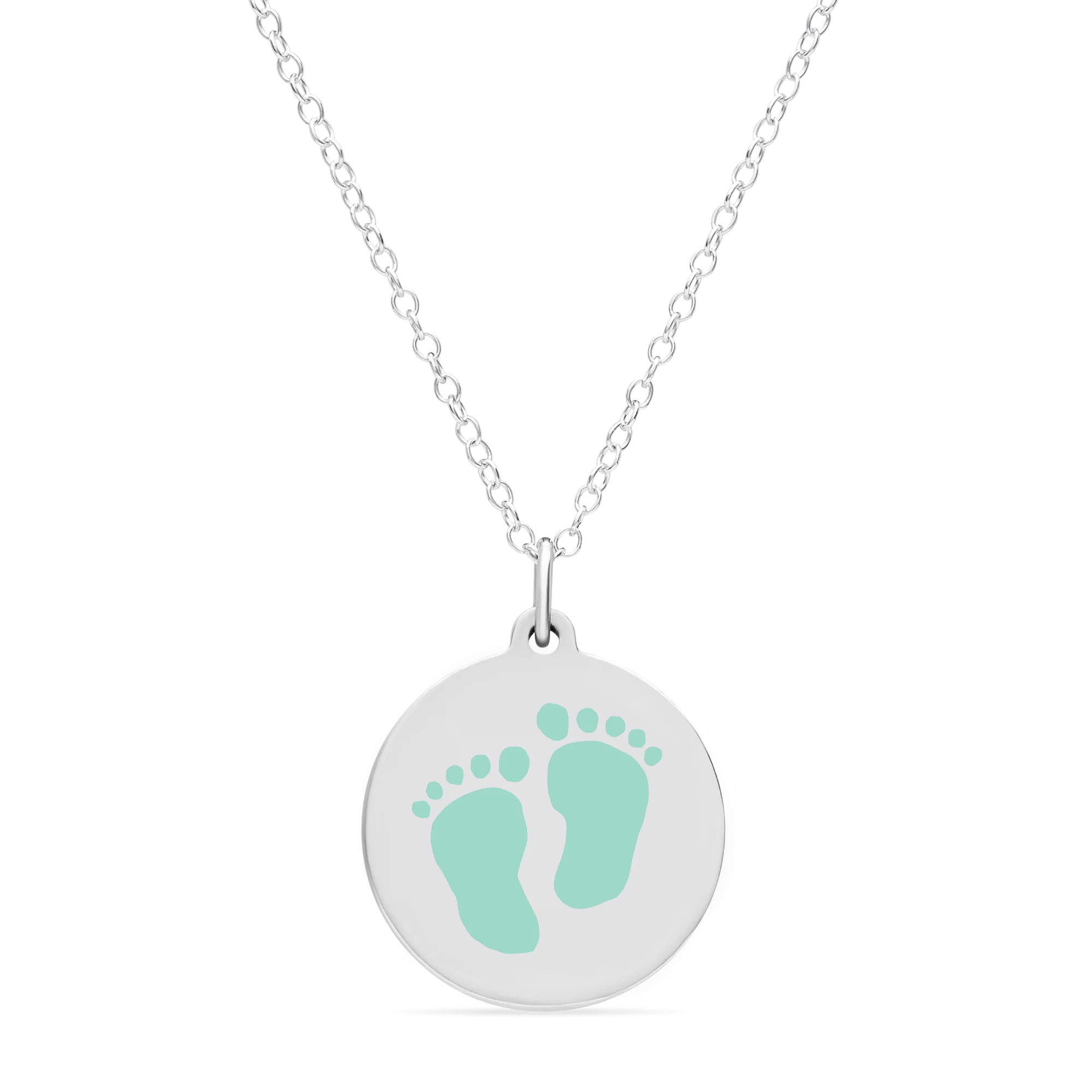 ORIGINAL BABYFEET CHARM in sterling silver with rhodium plate - Image 6