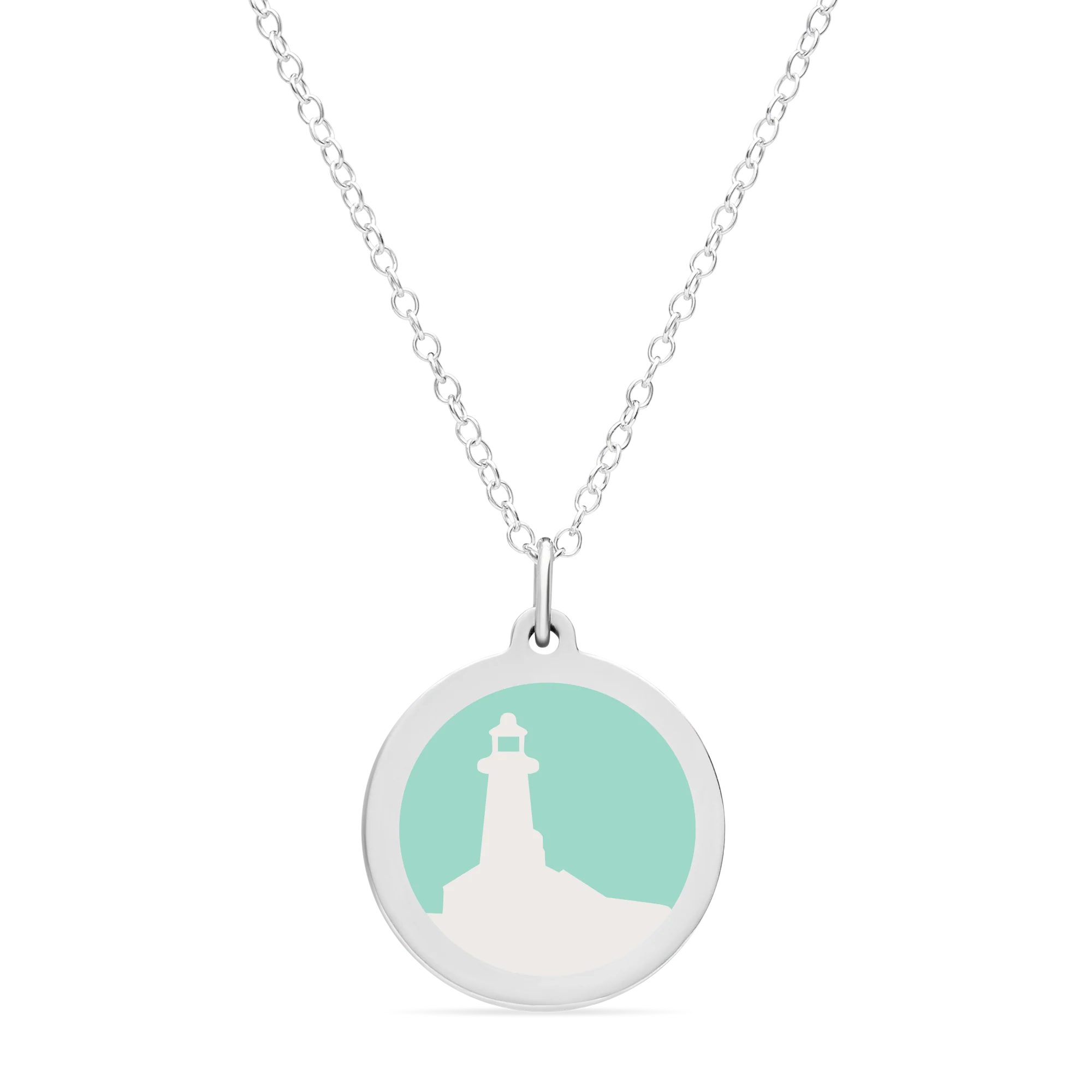 ORIGINAL LIGHTHOUSE CHARM in sterling silver with rhodium plate - Image 3
