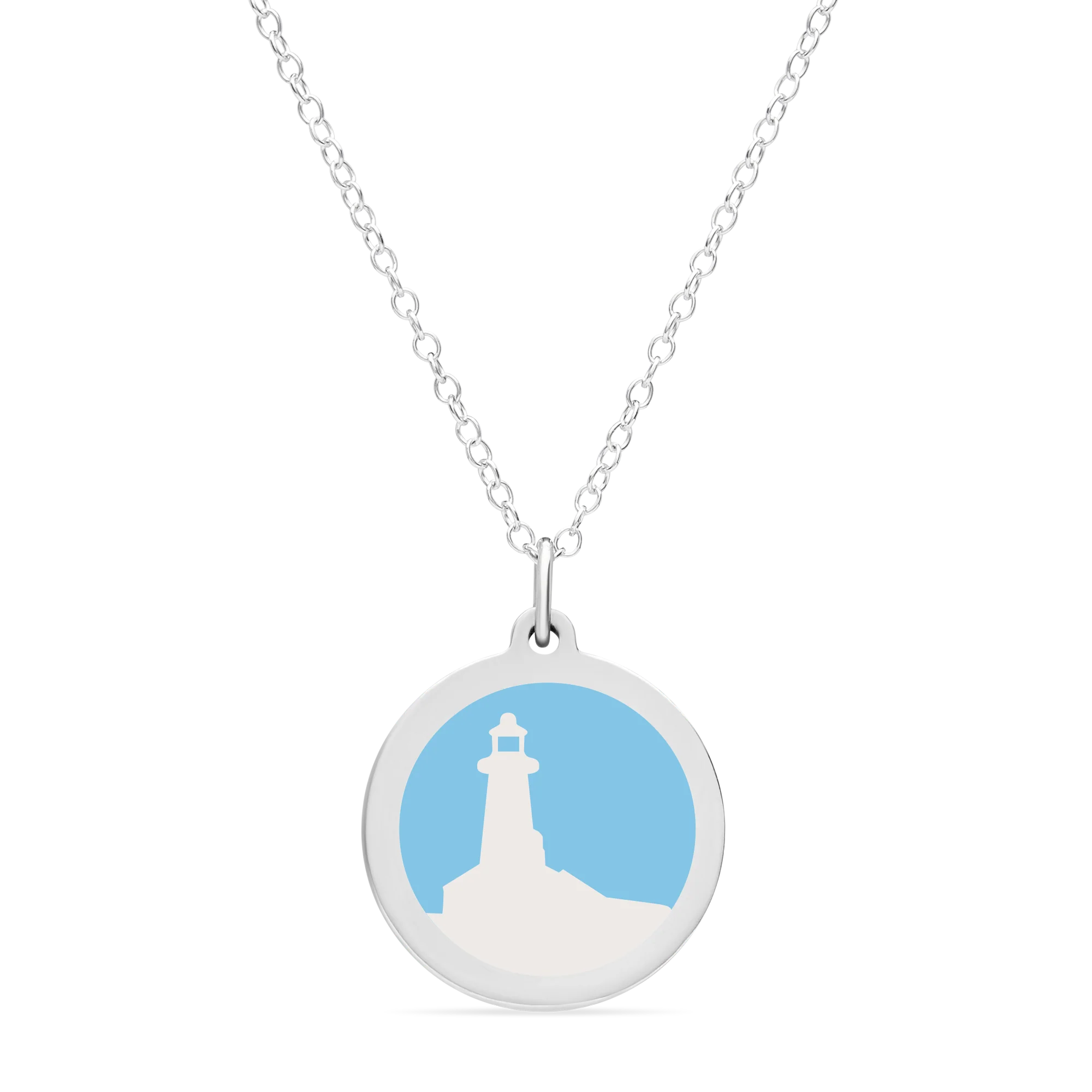 ORIGINAL LIGHTHOUSE CHARM in sterling silver with rhodium plate - Image 4