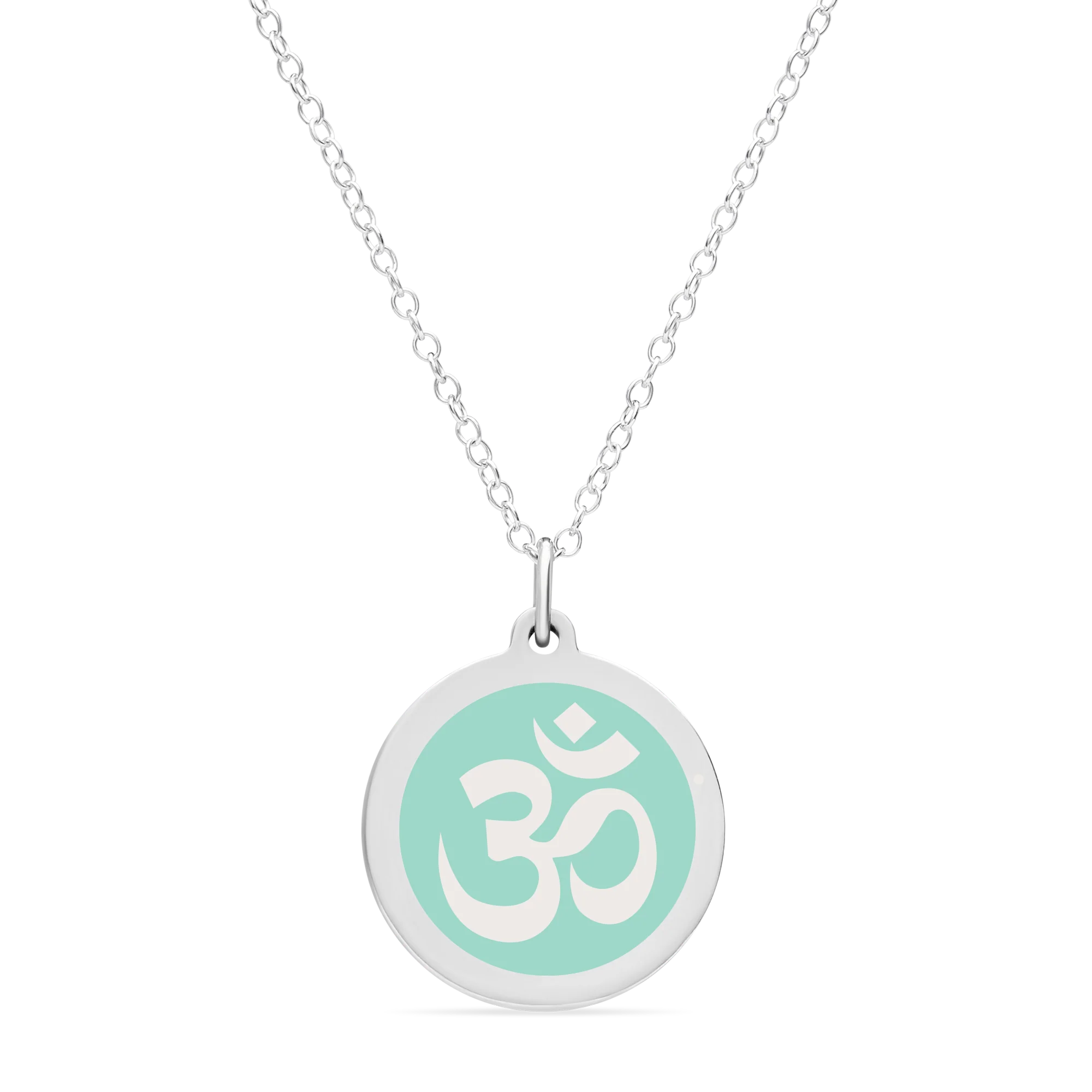 ORIGINAL OM CHARM in sterling silver with rhodium plate - Image 10