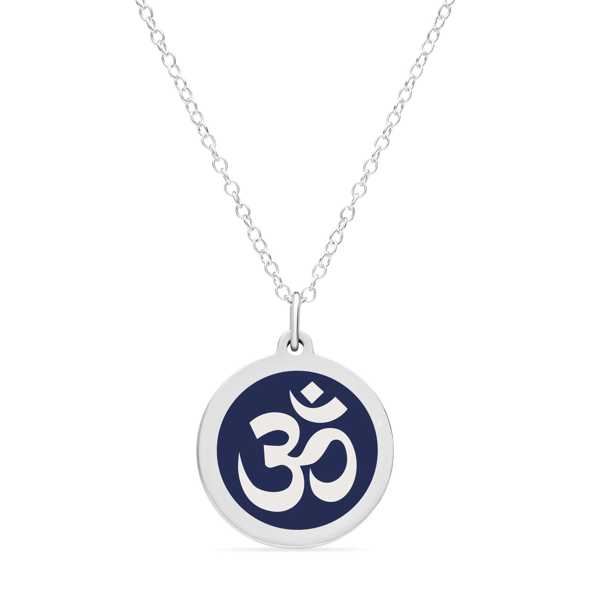 ORIGINAL OM CHARM in sterling silver with rhodium plate - Image 11