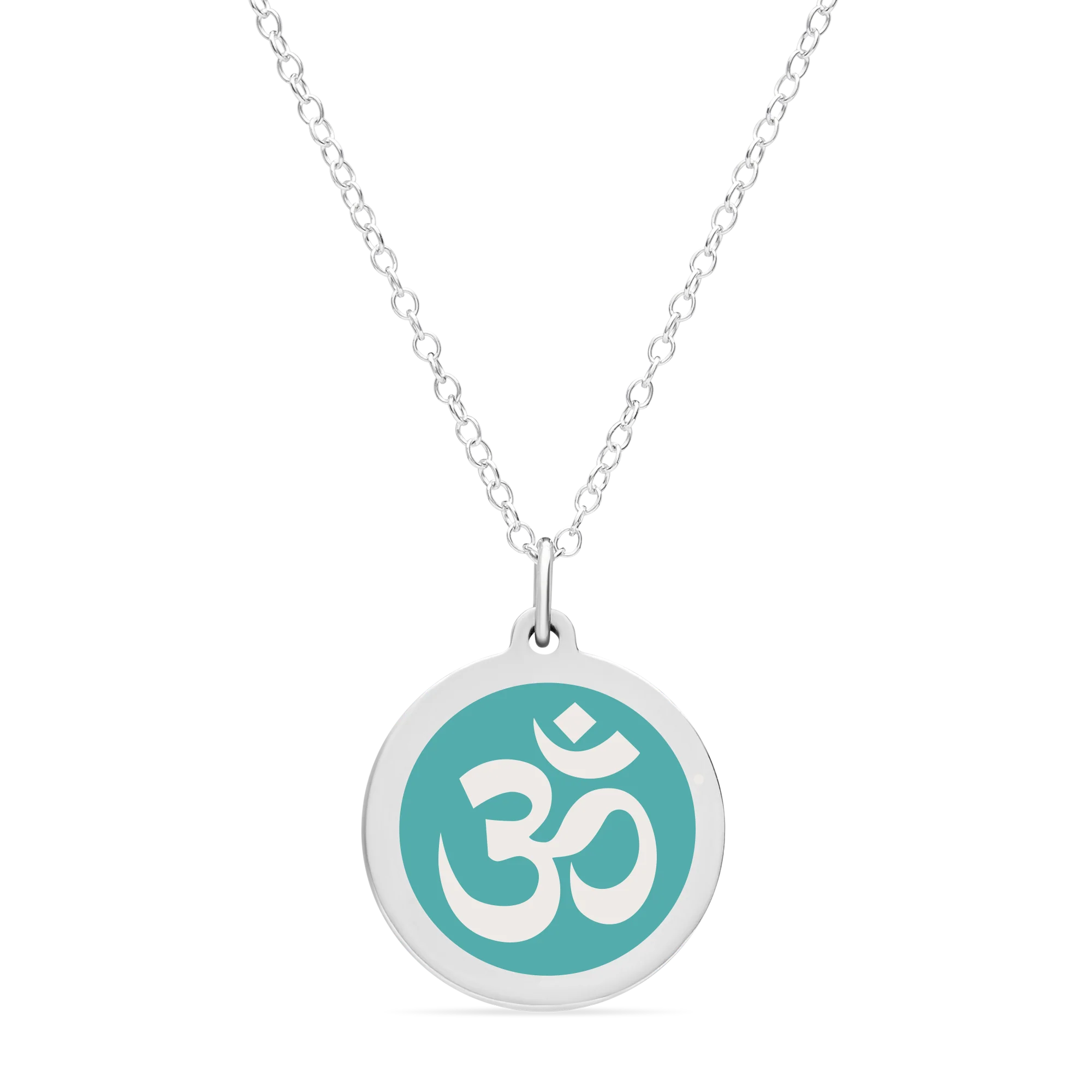 ORIGINAL OM CHARM in sterling silver with rhodium plate - Image 13
