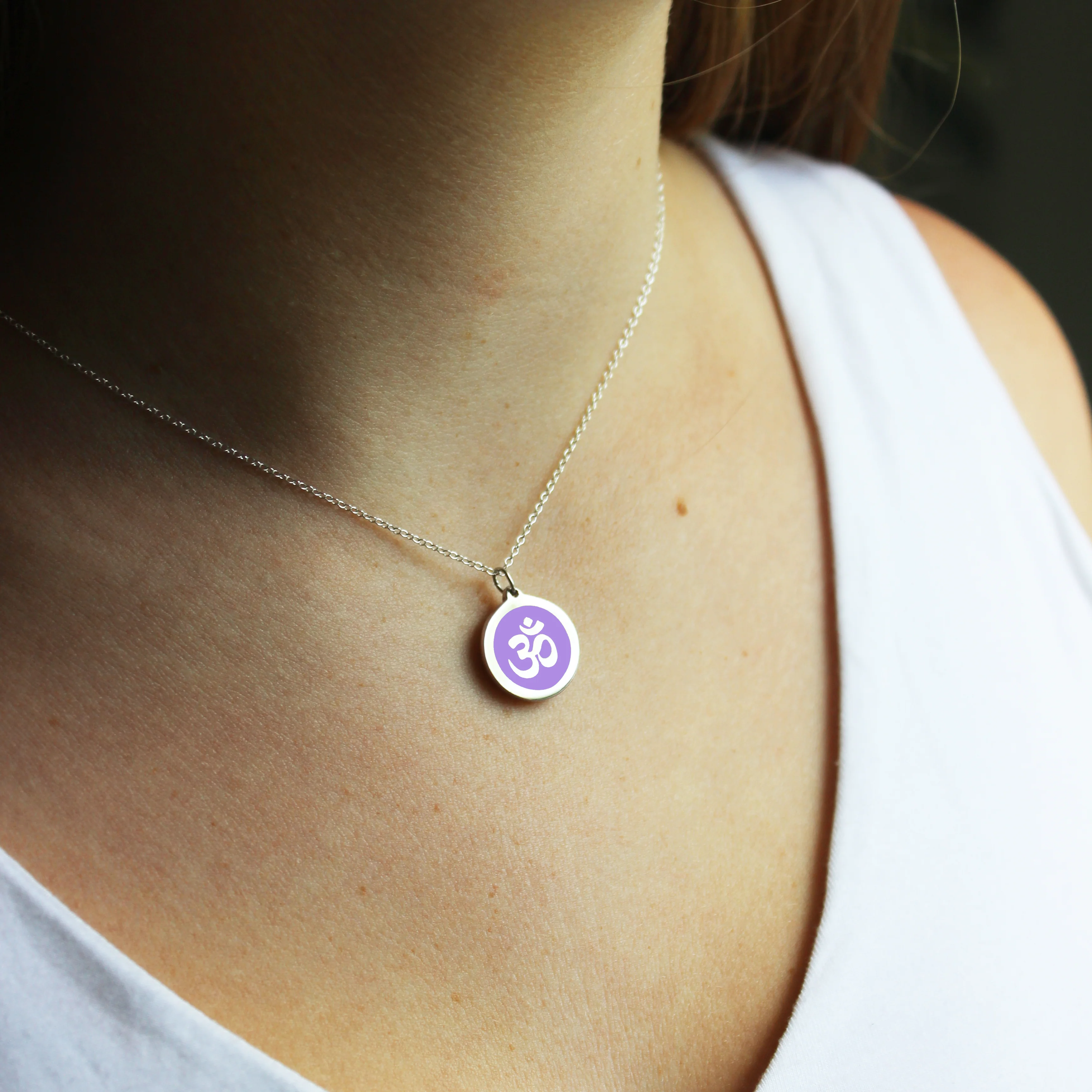 ORIGINAL OM CHARM in sterling silver with rhodium plate - Image 3