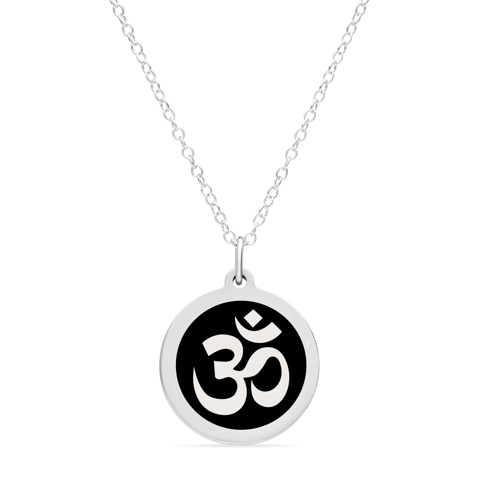 ORIGINAL OM CHARM in sterling silver with rhodium plate - Image 5