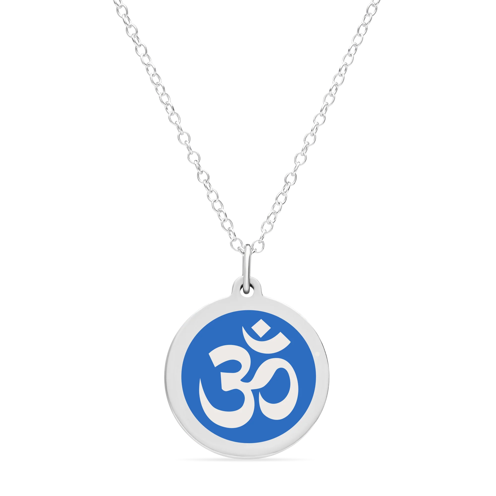 ORIGINAL OM CHARM in sterling silver with rhodium plate - Image 6