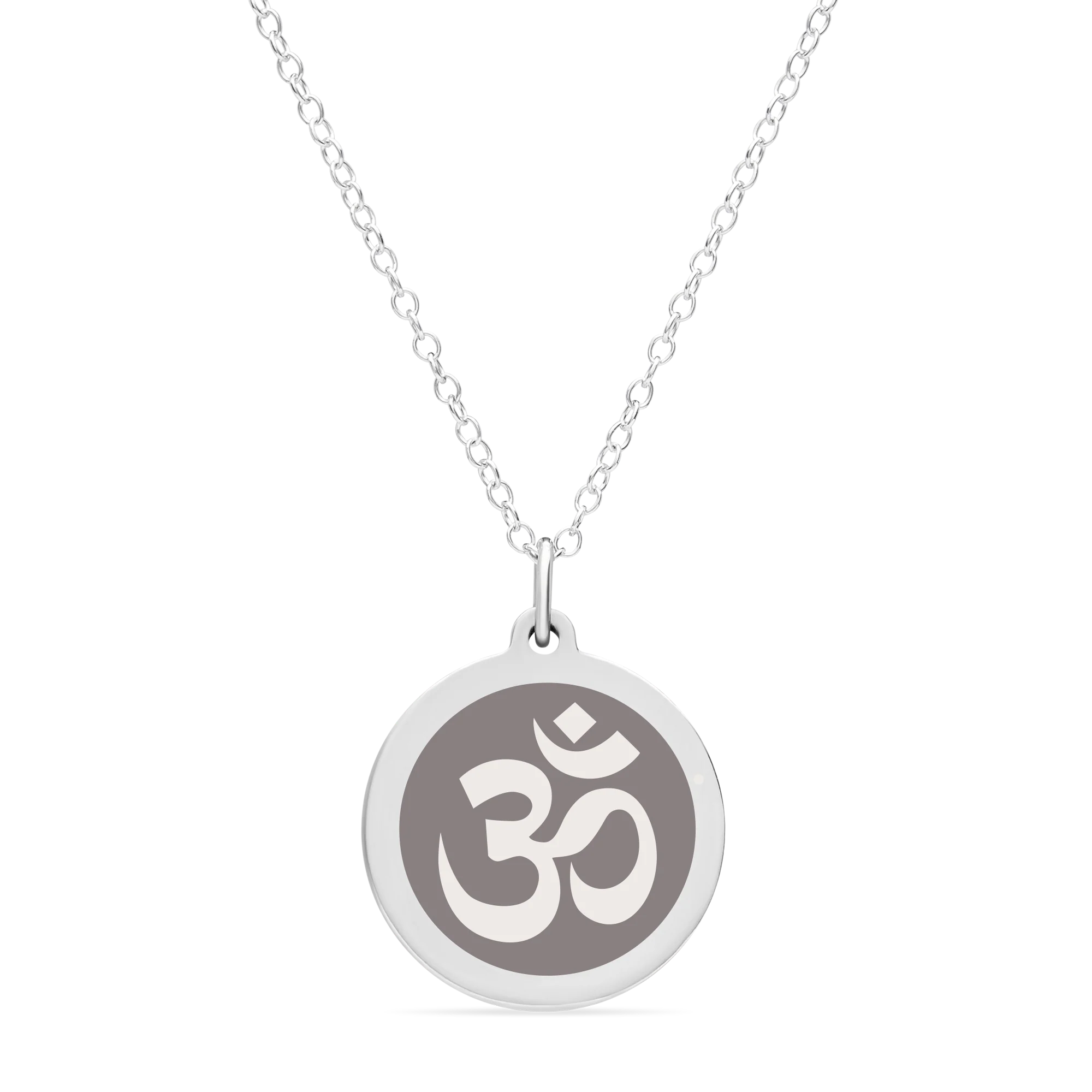 ORIGINAL OM CHARM in sterling silver with rhodium plate - Image 7