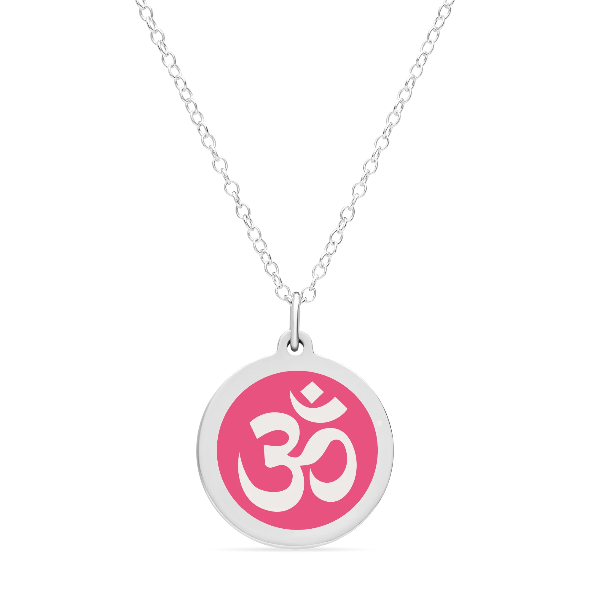 ORIGINAL OM CHARM in sterling silver with rhodium plate - Image 8