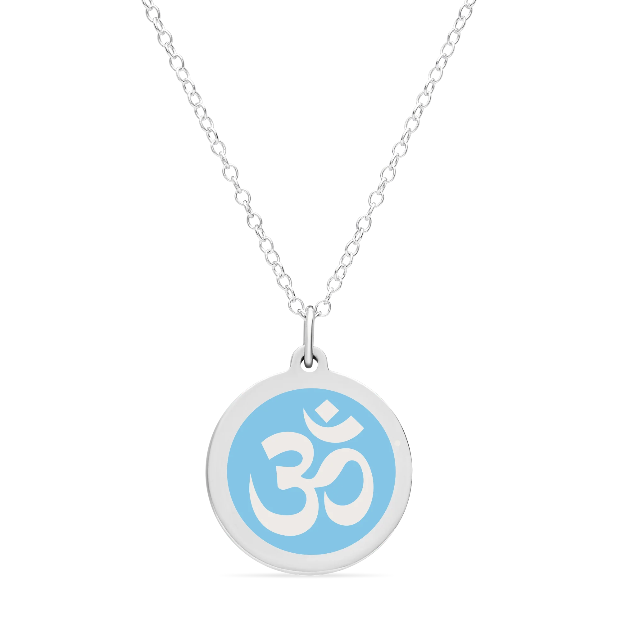 ORIGINAL OM CHARM in sterling silver with rhodium plate - Image 9