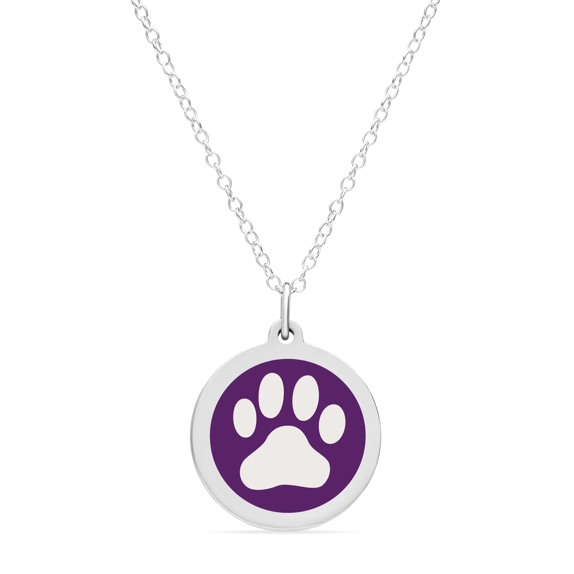 ORIGINAL PAW PRINT CHARM in sterling silver with rhodium plate - Image 12
