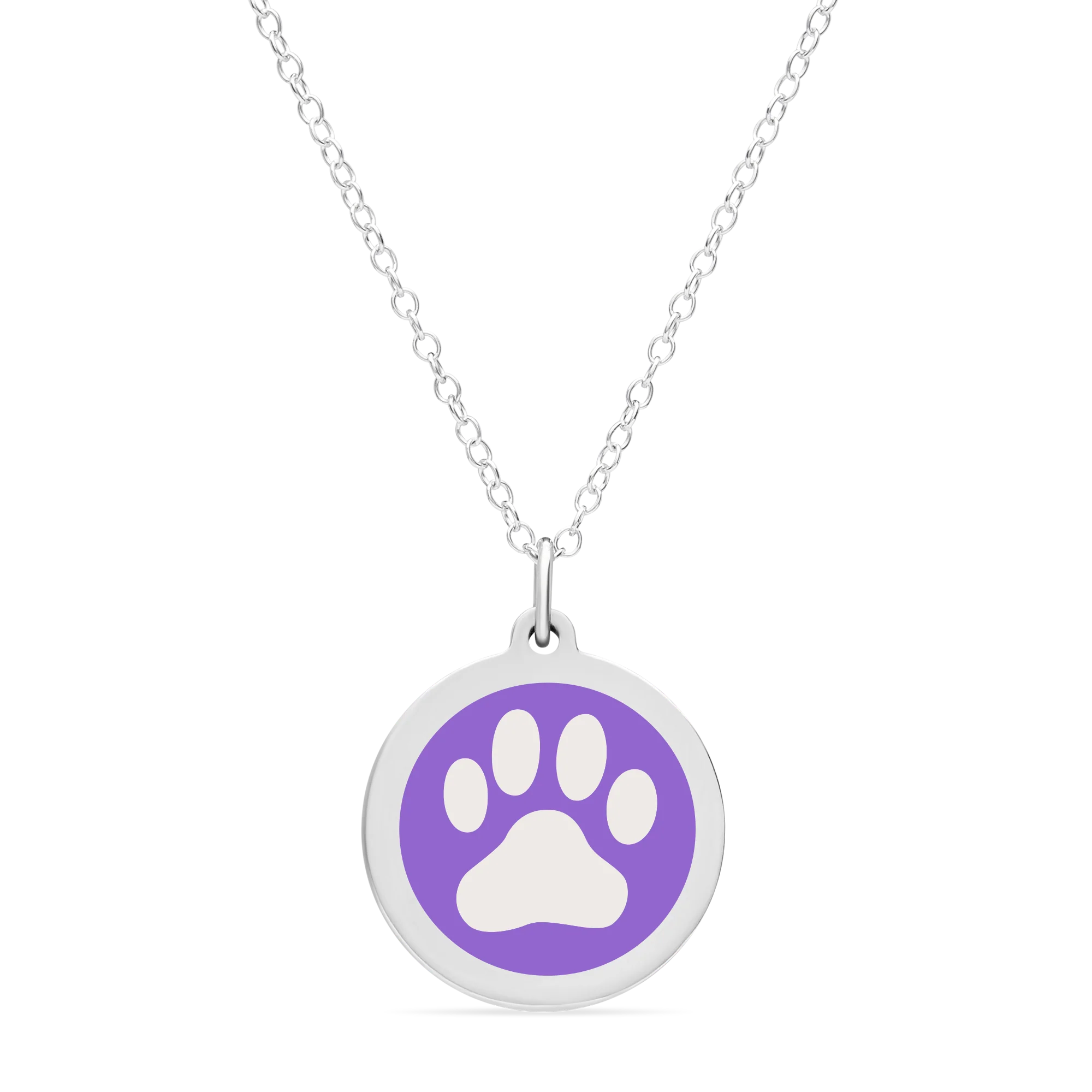 ORIGINAL PAW PRINT CHARM in sterling silver with rhodium plate - Image 13