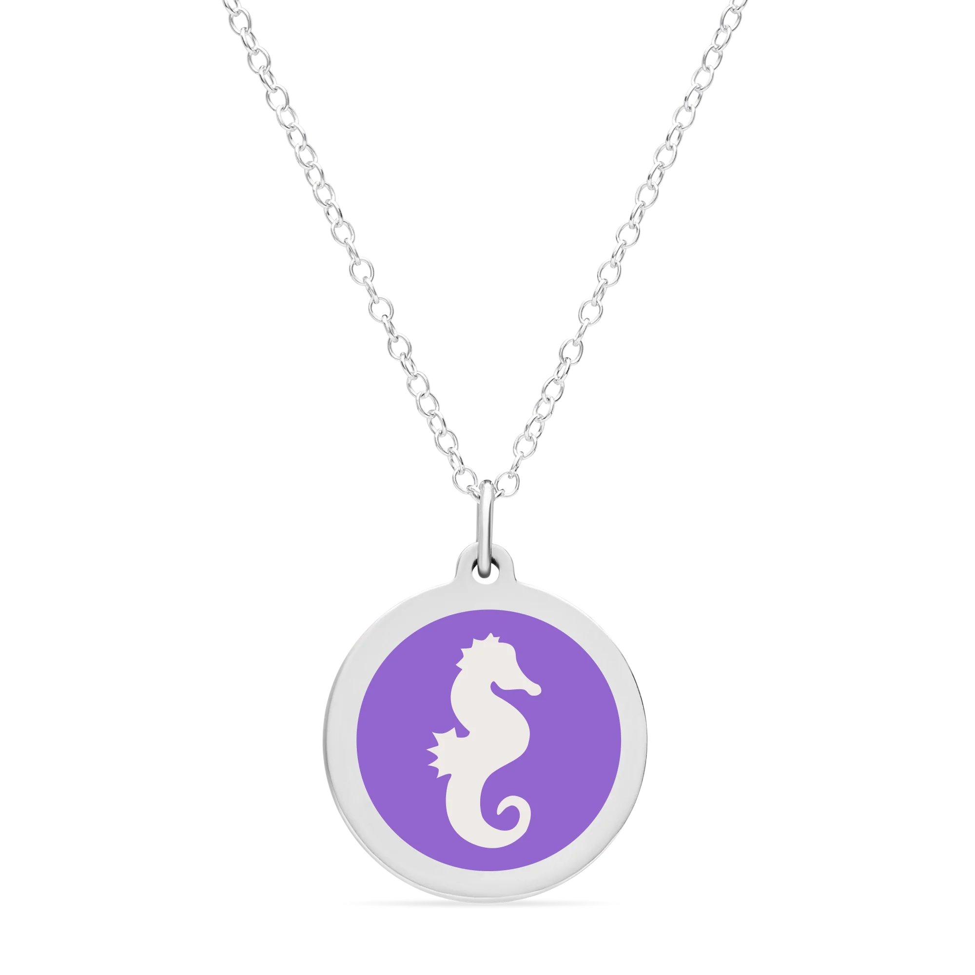 ORIGINAL SEAHORSE CHARM in sterling silver with rhodium plate - Image 3
