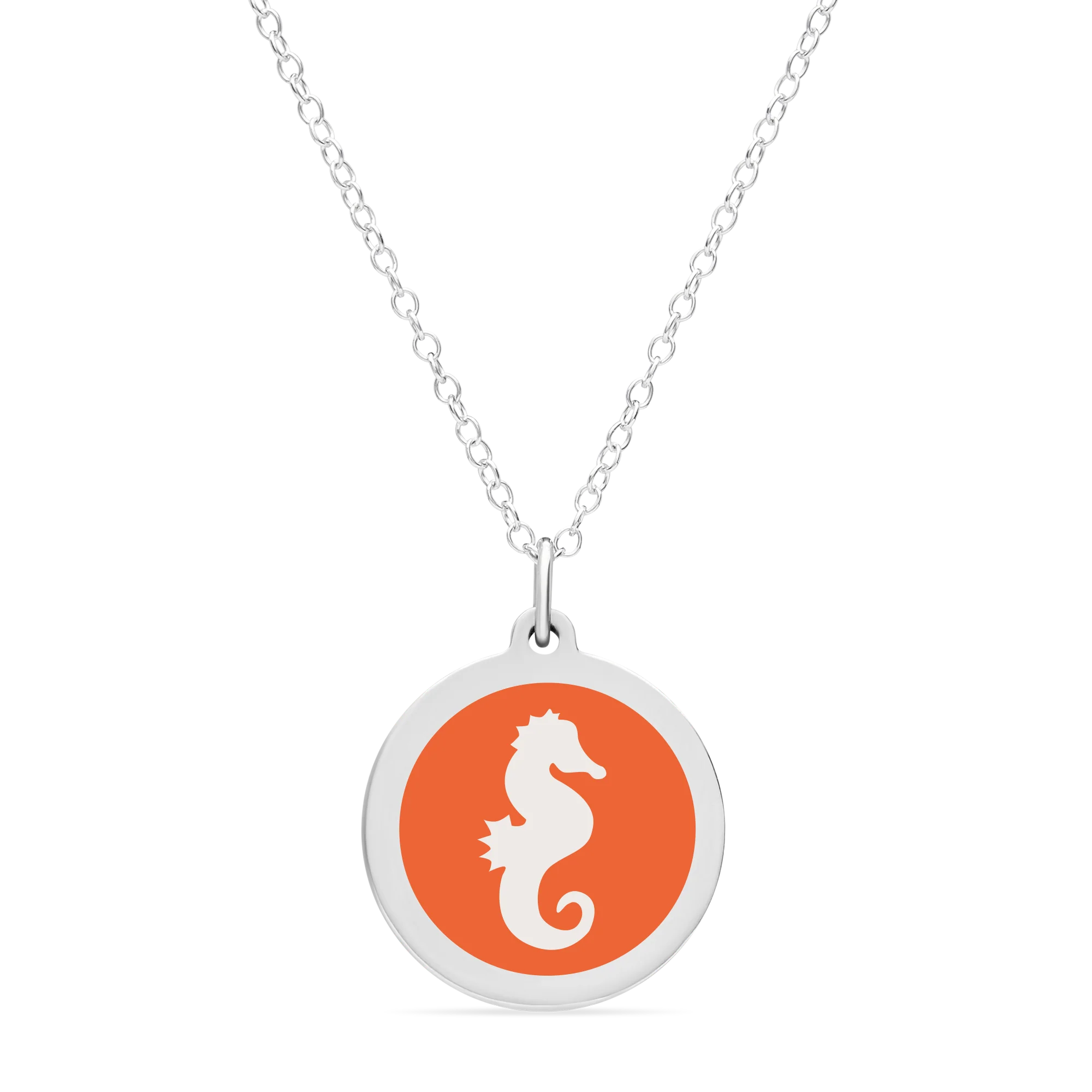 ORIGINAL SEAHORSE CHARM in sterling silver with rhodium plate - Image 5