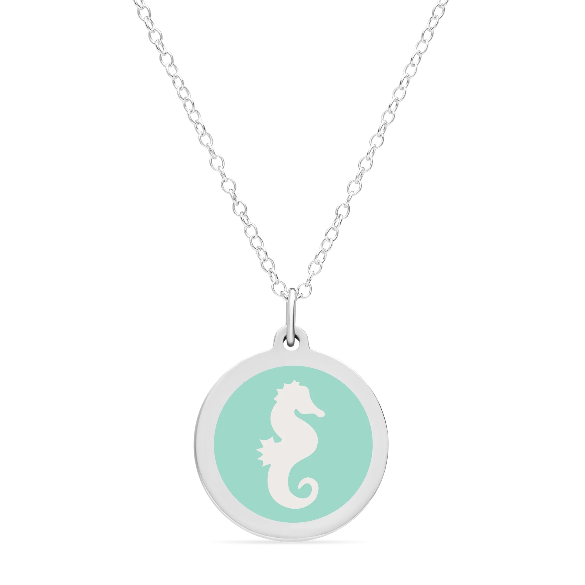 ORIGINAL SEAHORSE CHARM in sterling silver with rhodium plate - Image 6