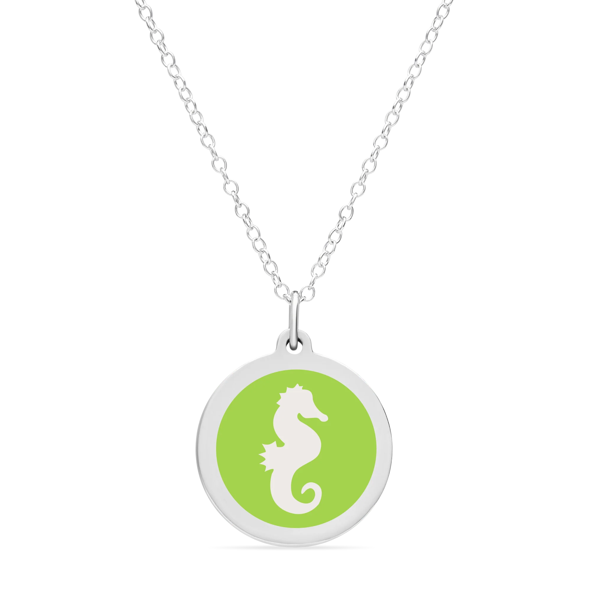 ORIGINAL SEAHORSE CHARM in sterling silver with rhodium plate - Image 7