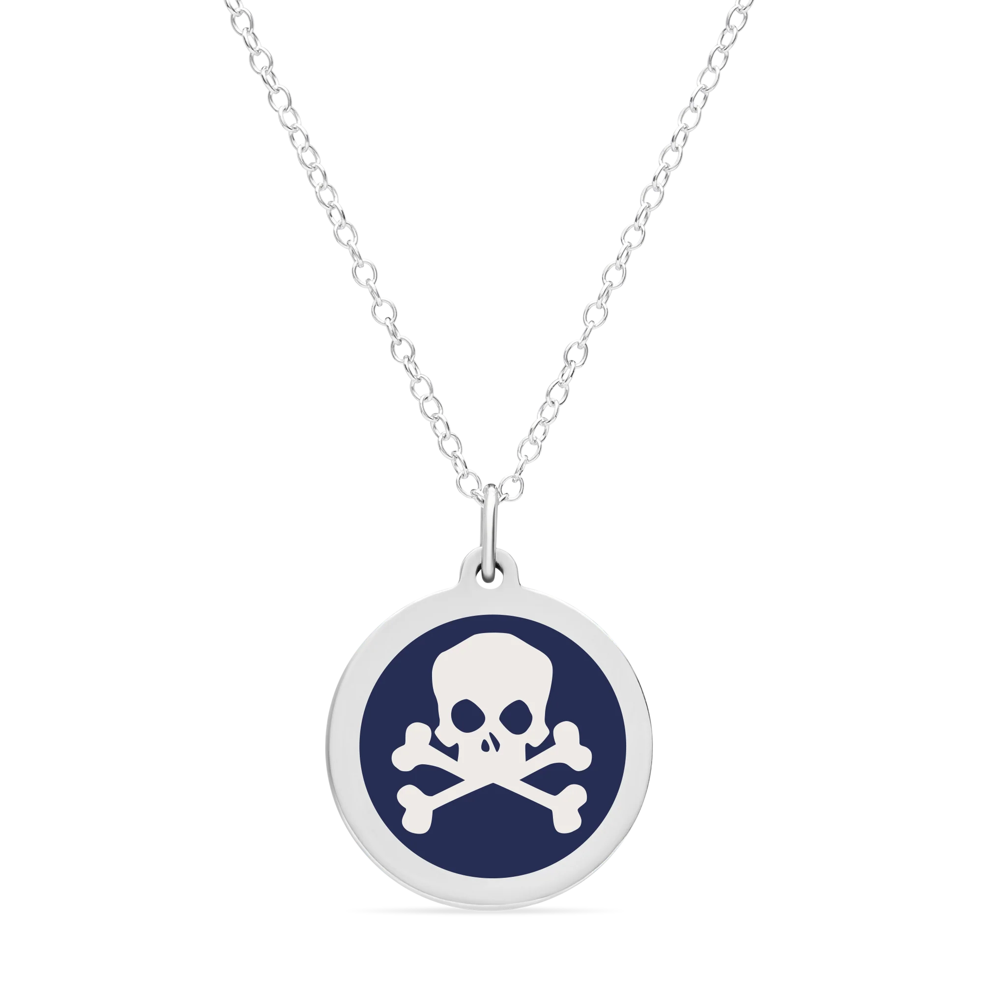ORIGINAL SKULL CHARM in sterling silver with rhodium plate - Image 4