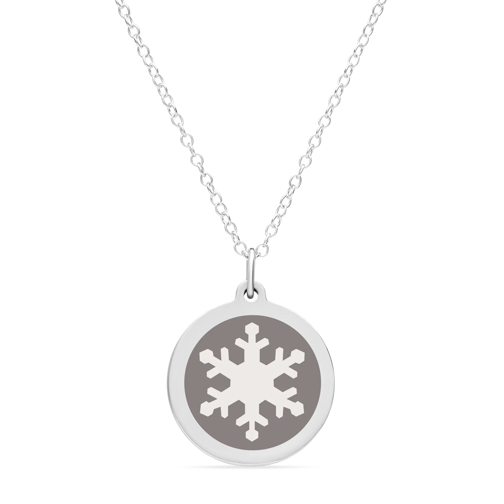 ORIGINAL SNOWFLAKE CHARM in sterling silver with rhodium plate - Image 5
