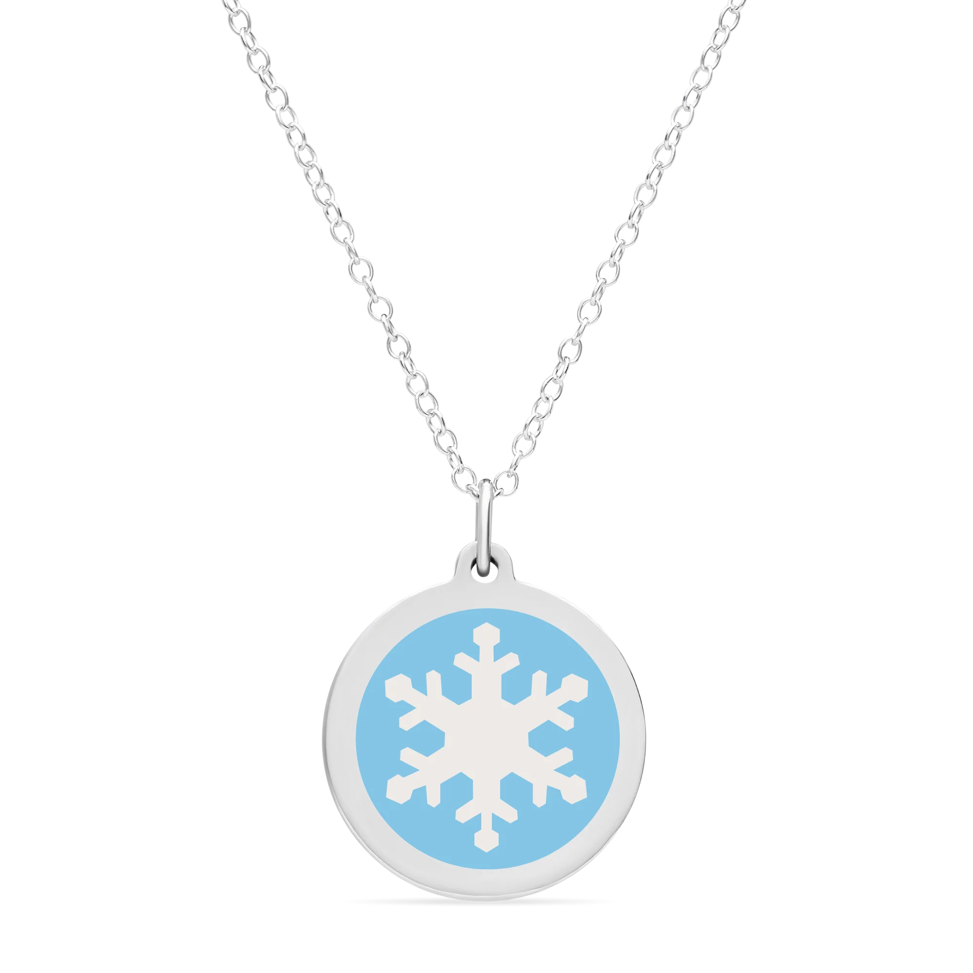 ORIGINAL SNOWFLAKE CHARM in sterling silver with rhodium plate - Image 6