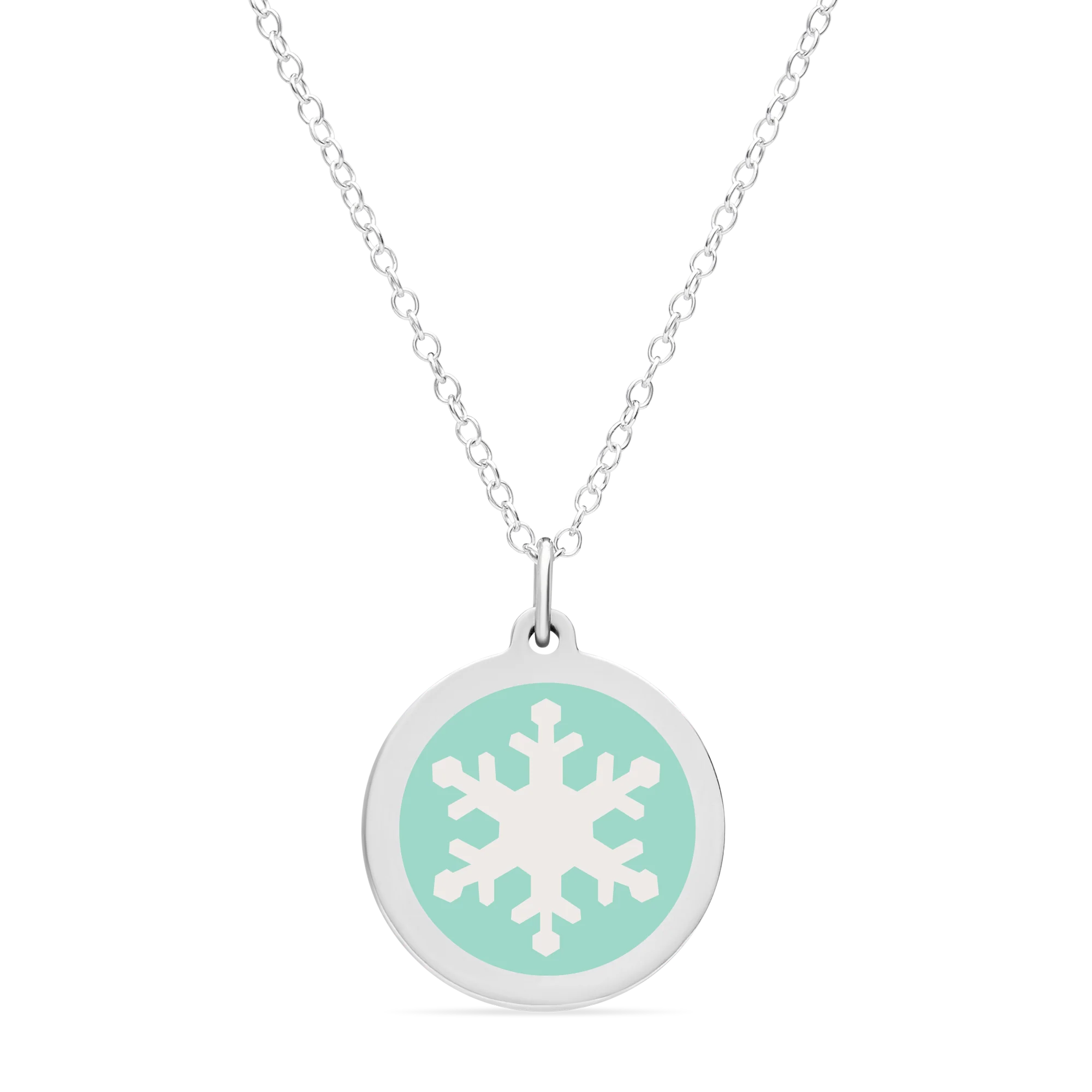 ORIGINAL SNOWFLAKE CHARM in sterling silver with rhodium plate - Image 7