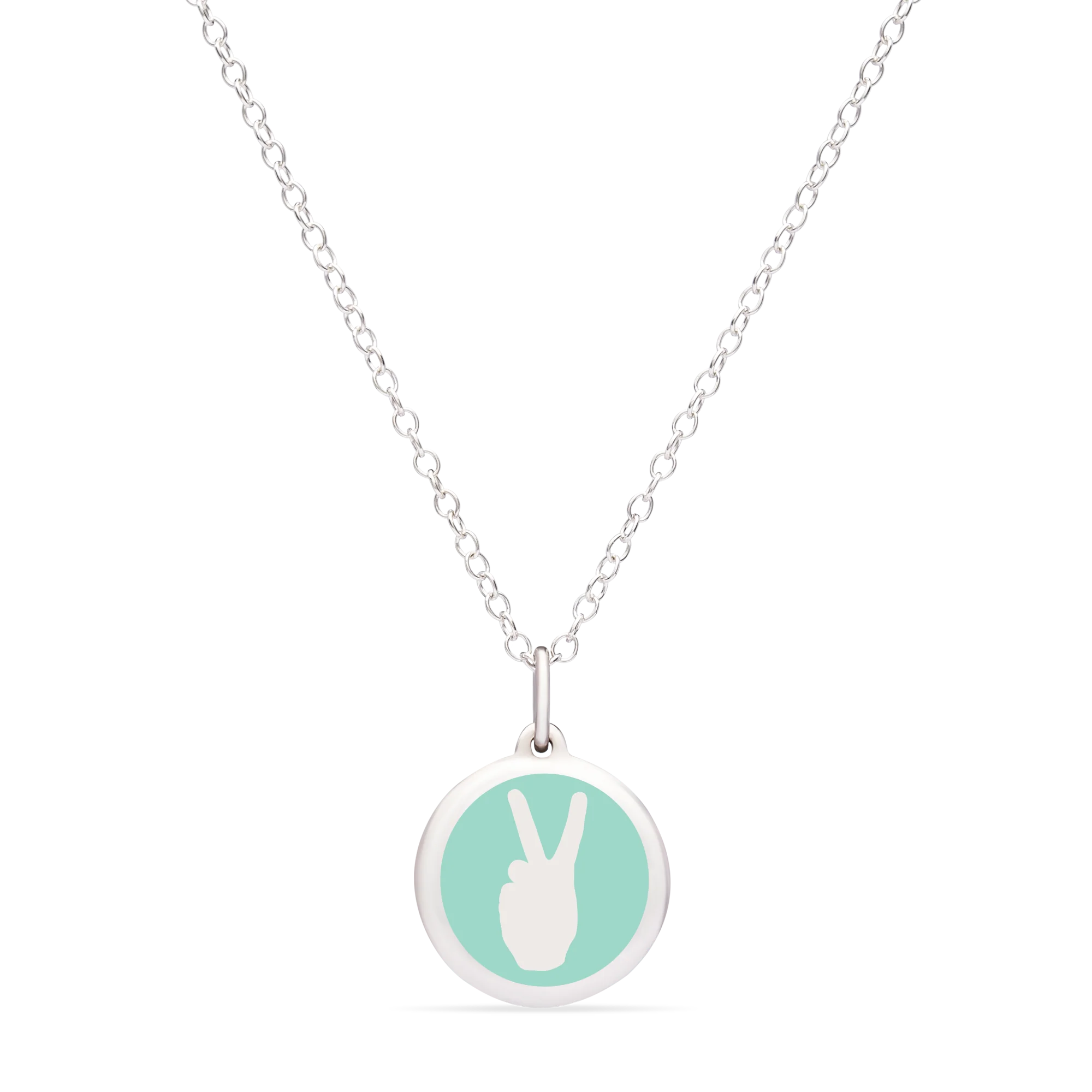 MINI PEACE HANDS CHARM sterling silver with rhodium plate - Image 8