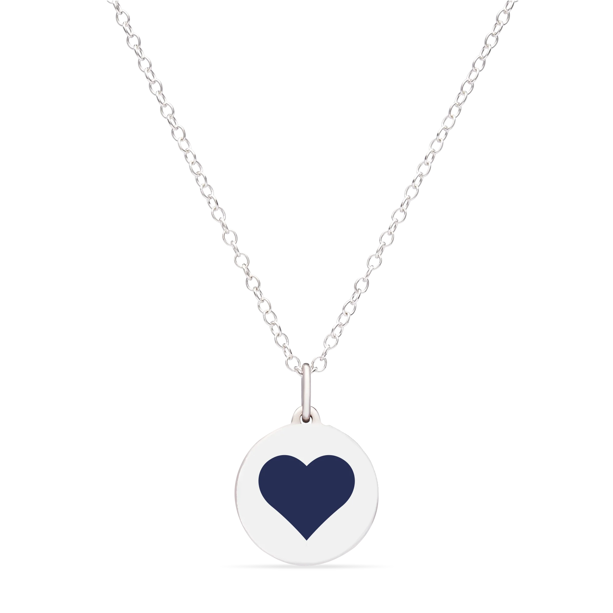MINI REVERSE HEART CHARM sterling silver with rhodium plate - Image 11
