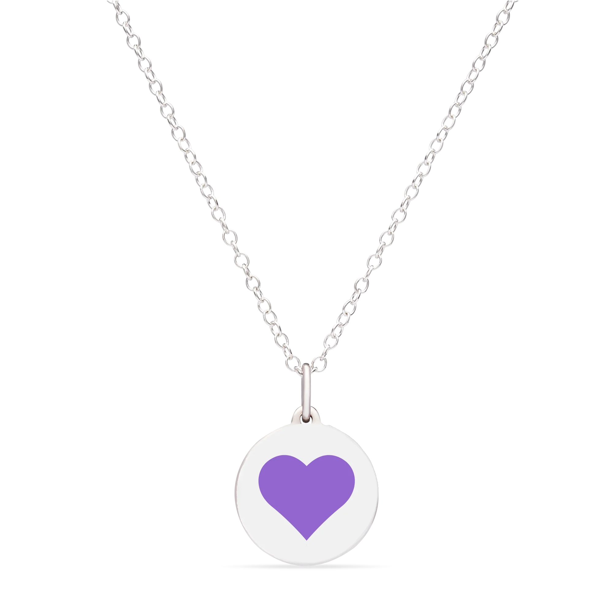 MINI REVERSE HEART CHARM sterling silver with rhodium plate - Image 12