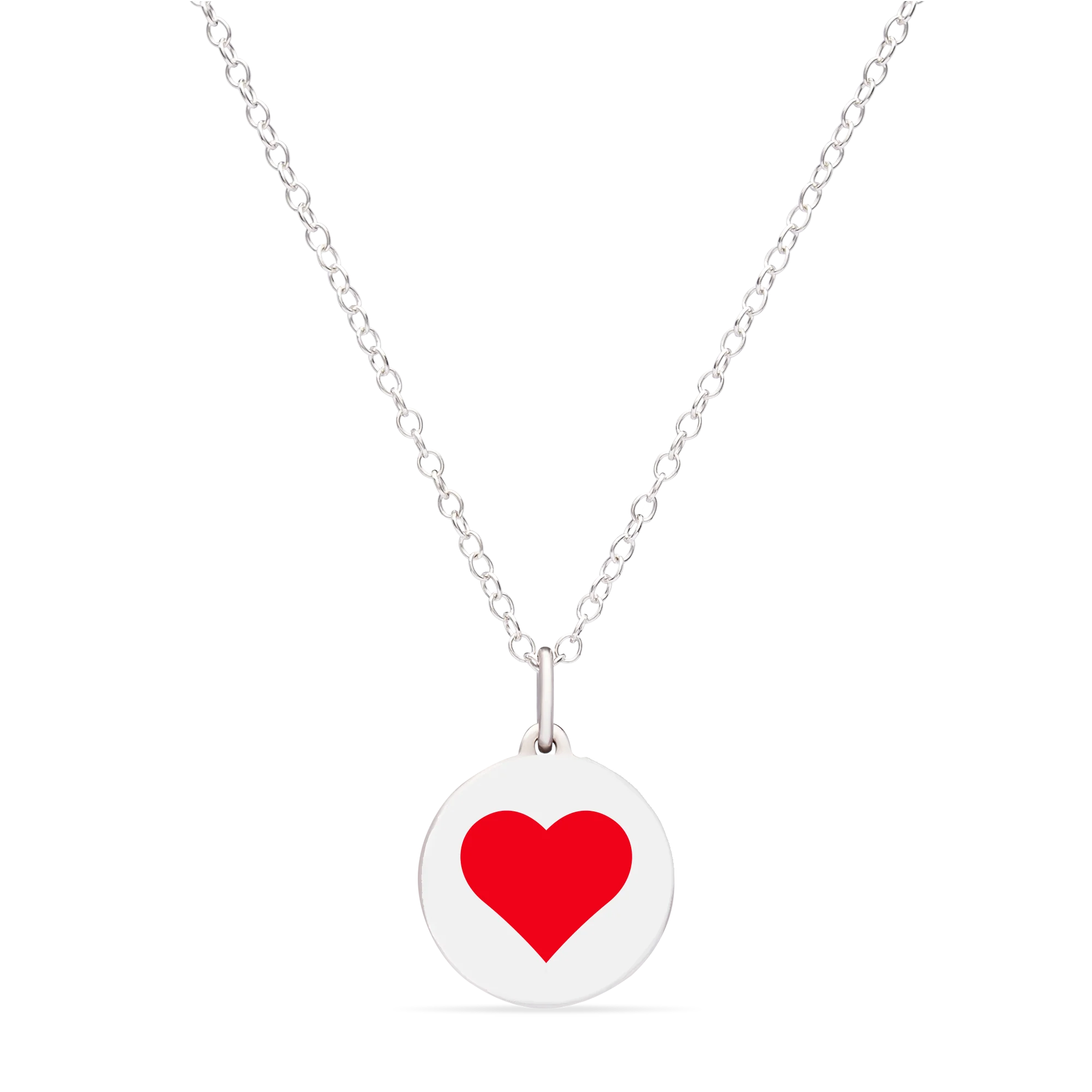 MINI REVERSE HEART CHARM sterling silver with rhodium plate - Image 13