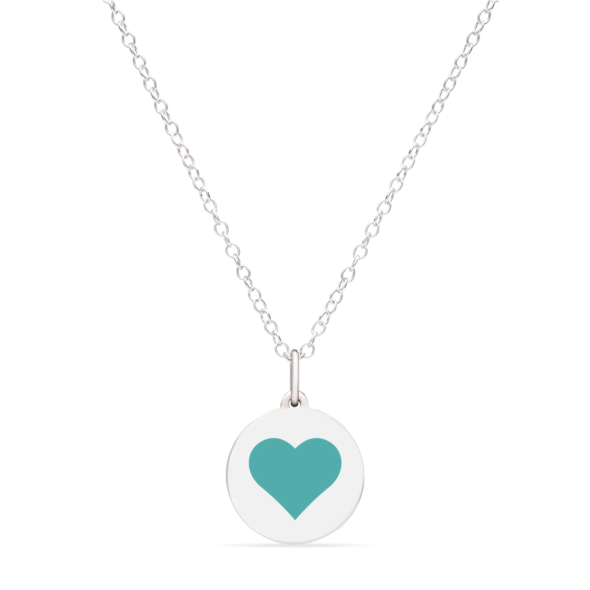 MINI REVERSE HEART CHARM sterling silver with rhodium plate - Image 14
