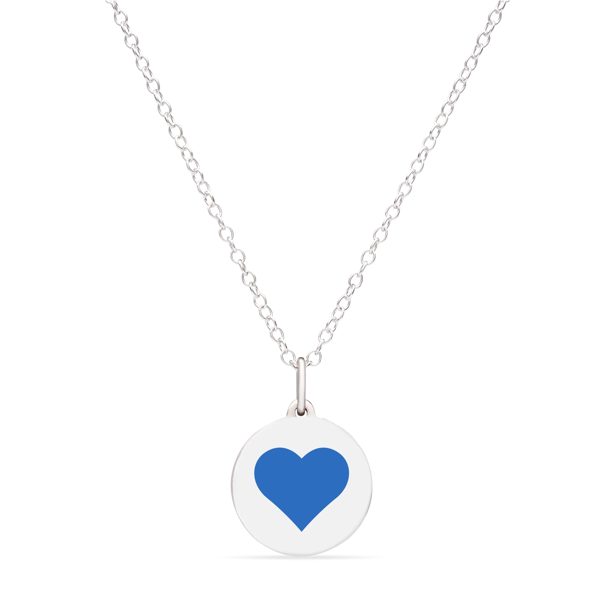 MINI REVERSE HEART CHARM sterling silver with rhodium plate - Image 5