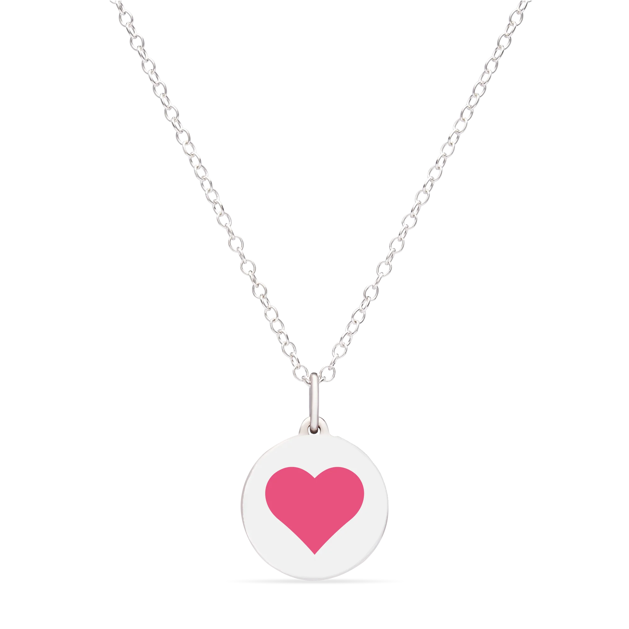 MINI REVERSE HEART CHARM sterling silver with rhodium plate - Image 8