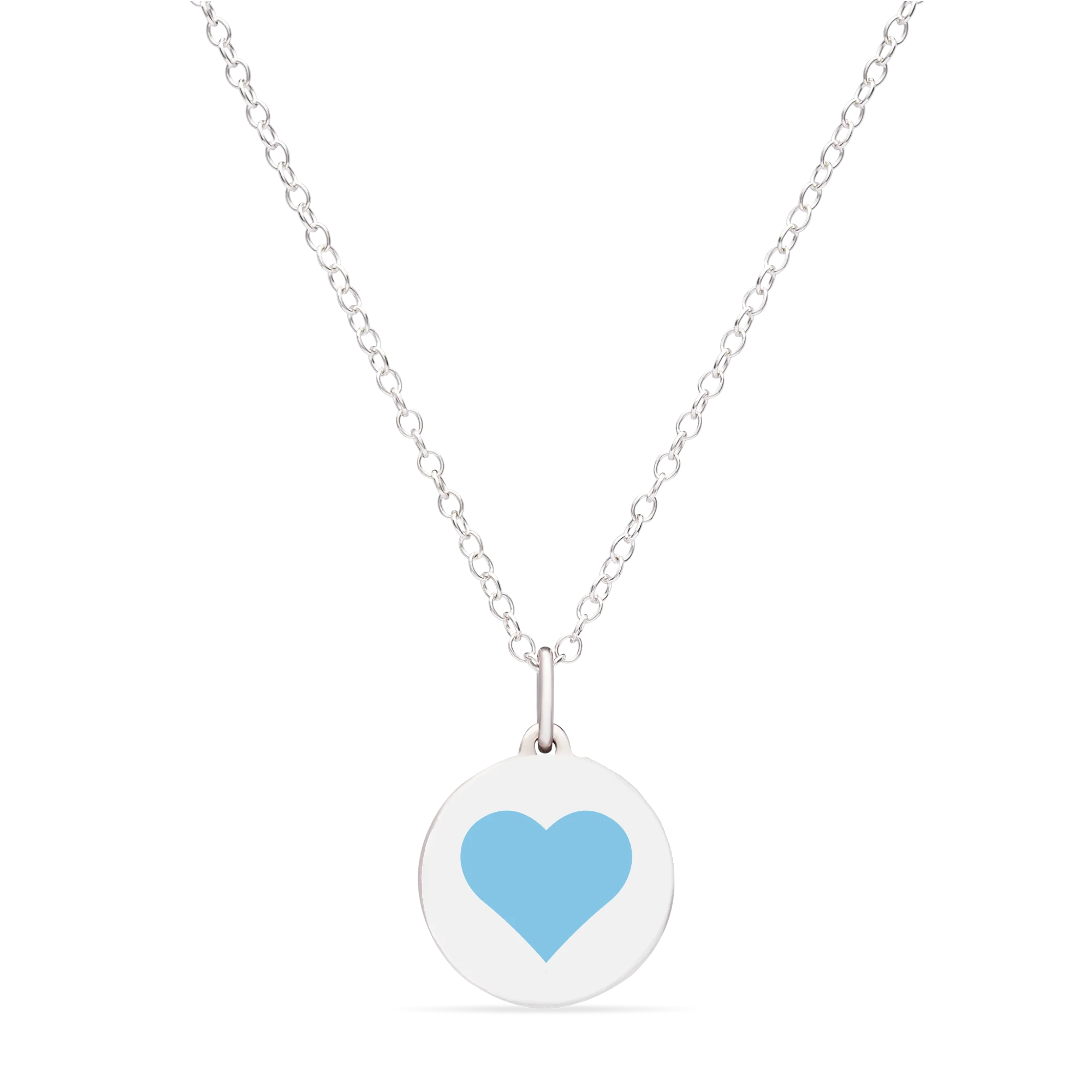 MINI REVERSE HEART CHARM sterling silver with rhodium plate - Image 9