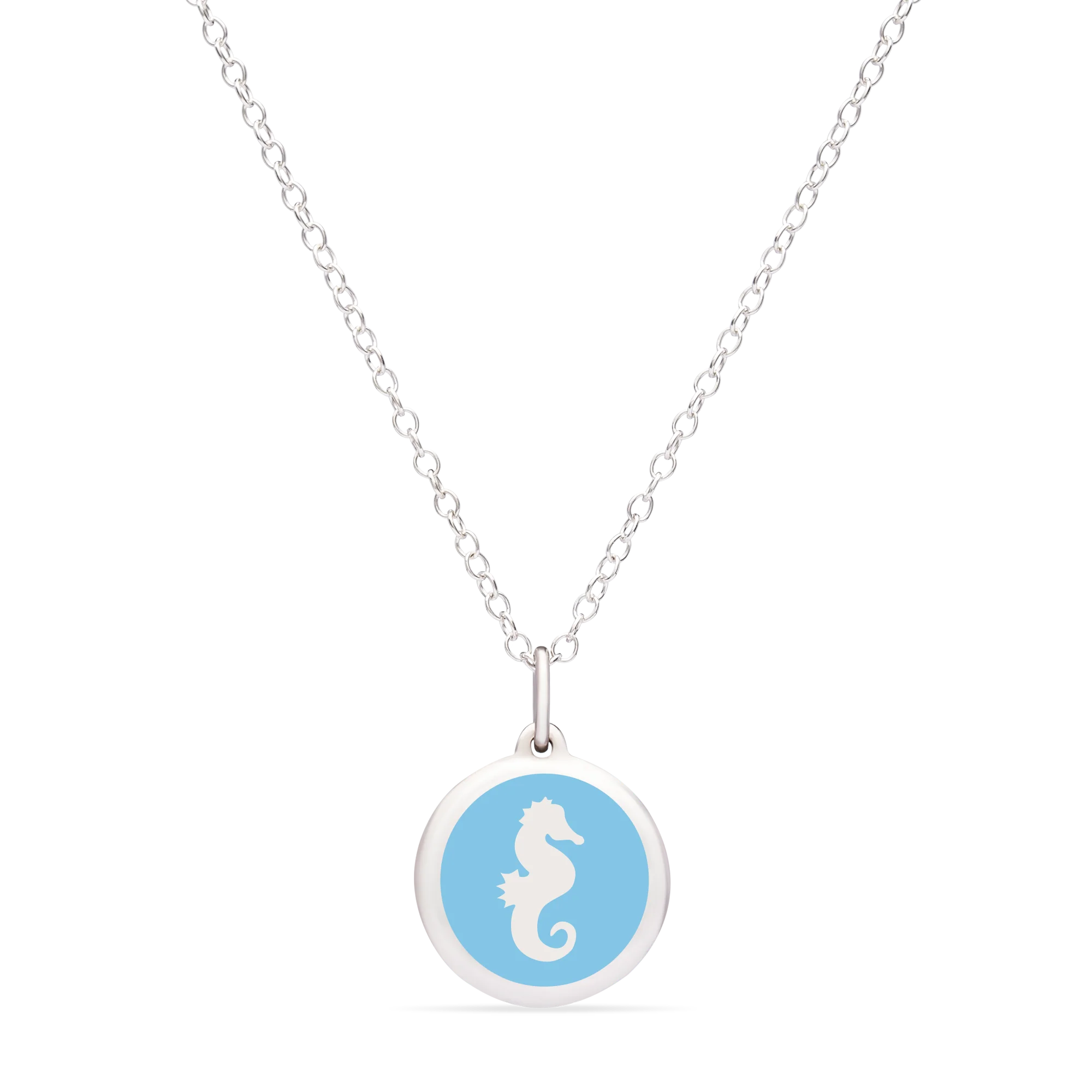 MINI SEAHORSE CHARM sterling silver with rhodium plate - Image 4
