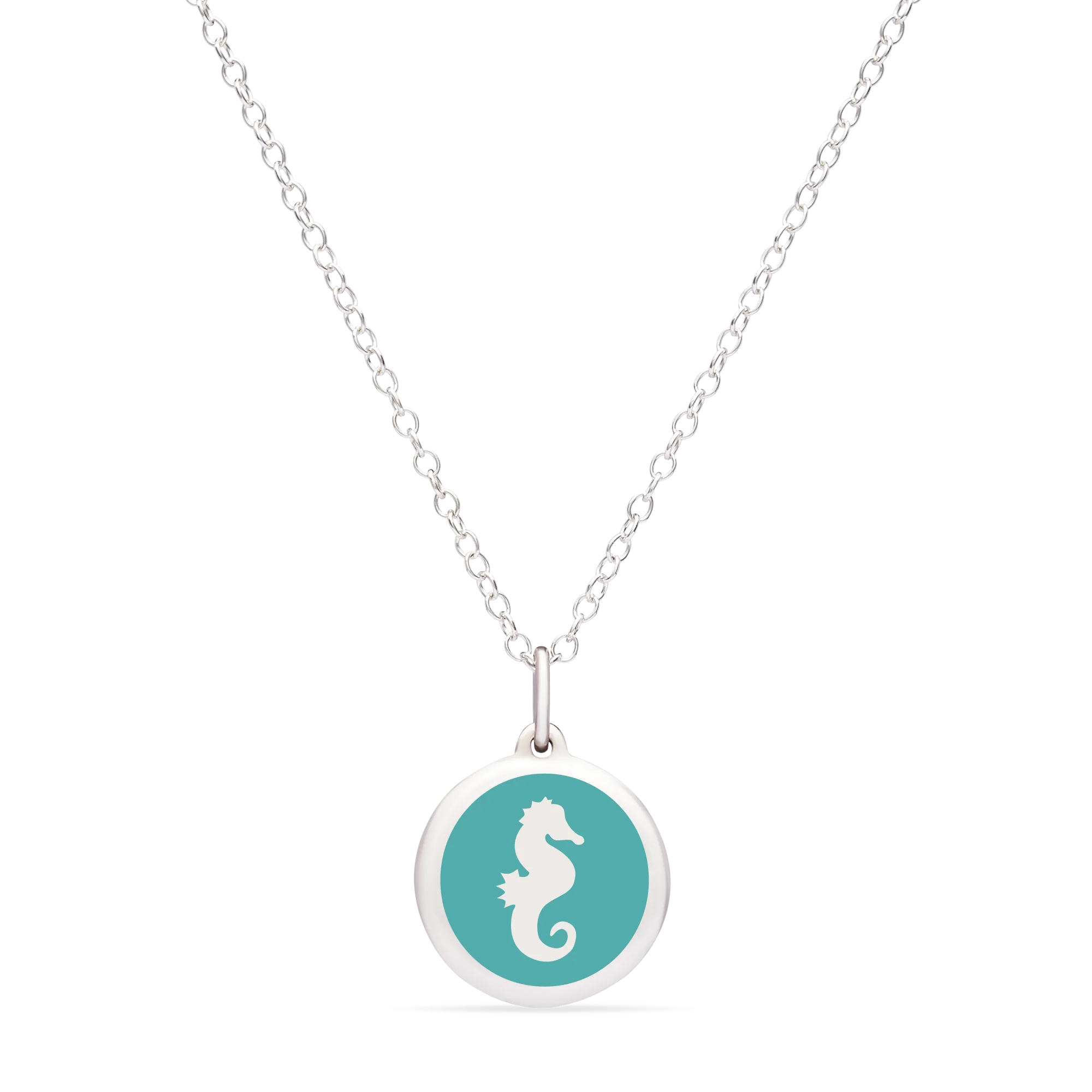MINI SEAHORSE CHARM sterling silver with rhodium plate - Image 9